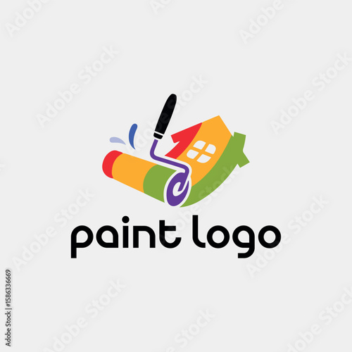 paint logo design vector