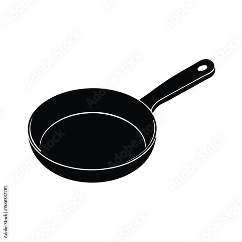 frying pan vector illustration