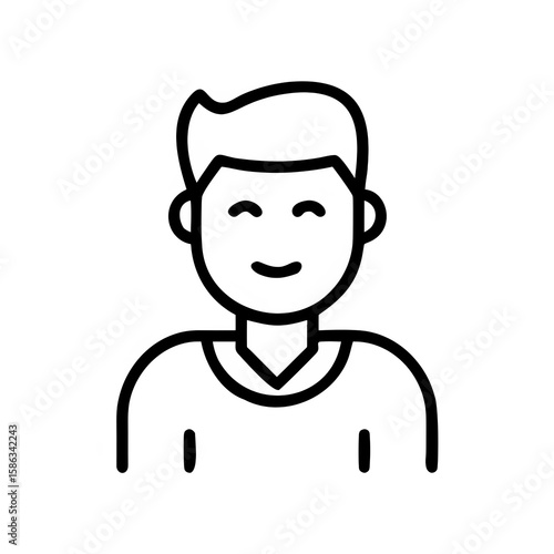 Man Icon PNG, Transparent Background: Perfect for User Interface Design, Profile Avatars, Business Apps, Web Graphics, and Male User Identification.