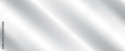 Silver foil background with metal mirror texture. Chrome gradient surface with light gloss simple abstract