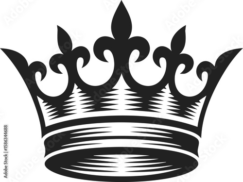 Royal crown, regal headpiece, vintage crown design, ornate emblem, noble symbol