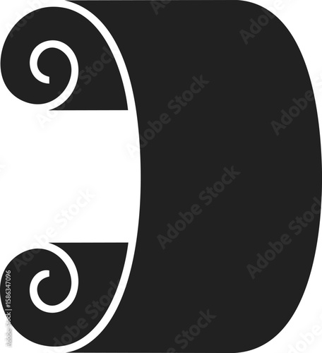 Scroll, decorative motif, ancient scriptural design, ornamental element, vintage style enhancement