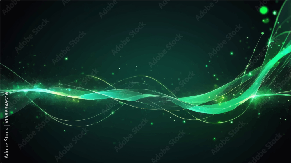 Fototapeta premium abstract Glowing fiber optics background with bright light spots and futuristic design