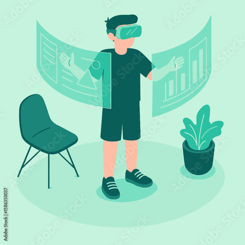 Virtual Reality Experience with Data Visualization