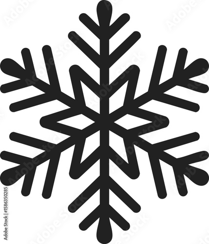 Snowflake, winter wonder, crystalline structure, cold weather symbol, ornate floral design evoking frosty beauty