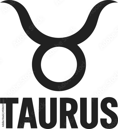 Taurus zodiac sign, bull symbol, astrology emblem, celestial representation, astrological icon, zodiac illustration