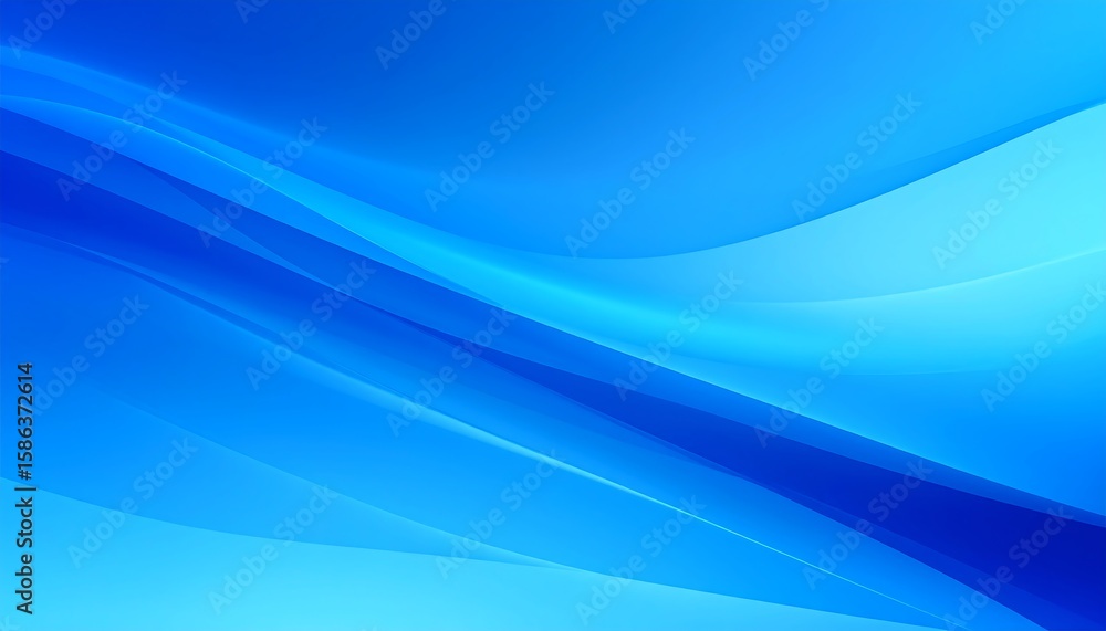 Fototapeta premium Abstract flowing blue curves