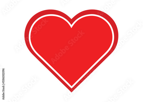 Red Heart Icon Vector – Love, Romance, and Valentine Symbol Design