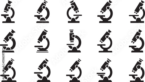 Microscope Vector Icon | Laboratory and Research Tool
