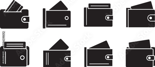 Cardholder Vector Icons | Wallet and Business Card Organizer Set