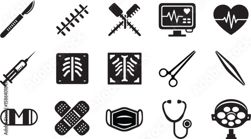 Surgery Vector Icons | Medical Operation and Treatment Set