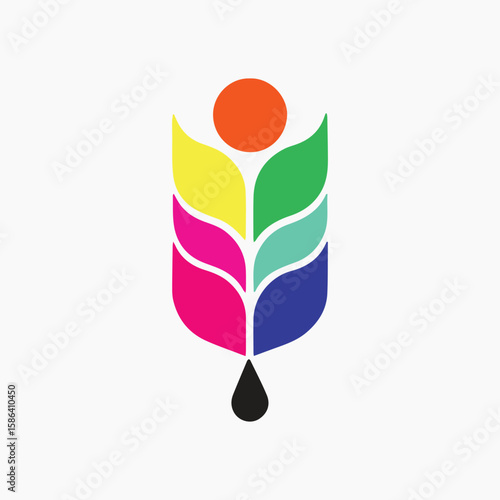 Vibrant Fluid Gradient Waves Abstract Vector Background