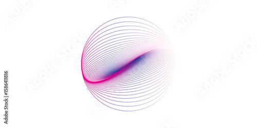 Pink plastic sphere, a vibrant 3D abstract spring design illustration with a playful round pattern and smooth light