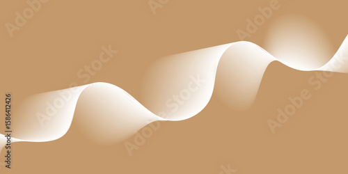 Abstract brown vector illustration with golden wave patterns perfect for business or coffee-themed designs