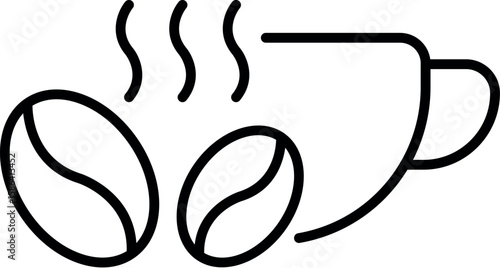 Coffee Icon for Web Sites, Books, Cards, Apps