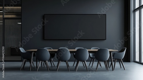 Dark modern conference room