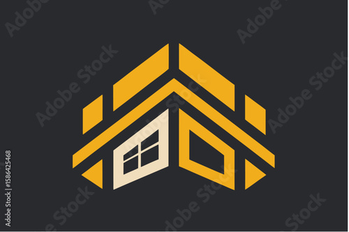 Option 3 (More general, emphasizing symbol):
Symbolic house vector illustration for real estate, construction, and residential property design