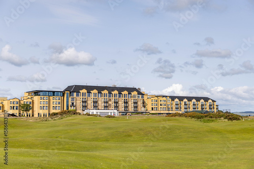 St. Andrews golf course, the old course, with the old course hotel in the background