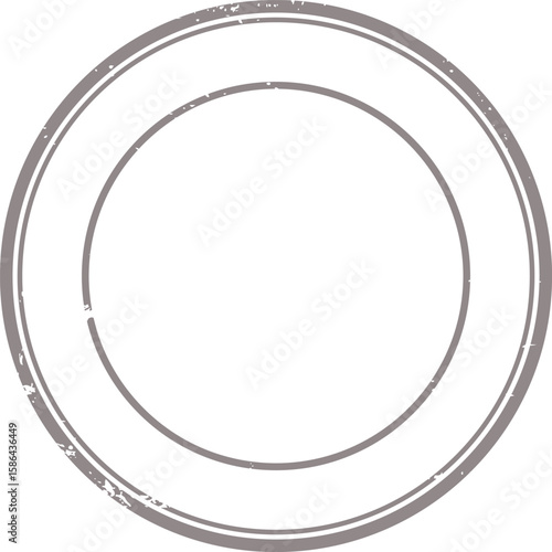 grunge round rubber stamp template