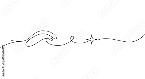 Single line outline vector illustration of peace day concept  
