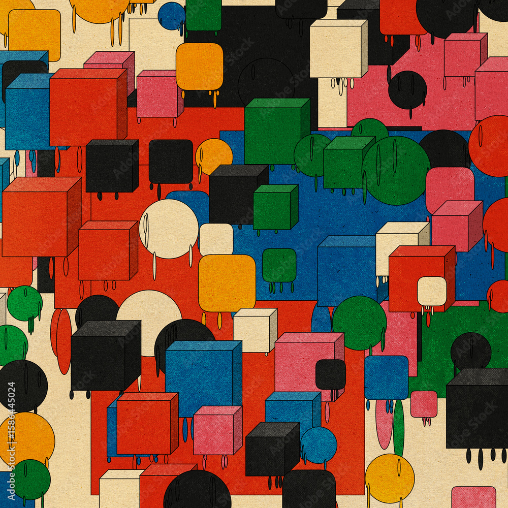 Obraz premium generative pattern with colorful squares