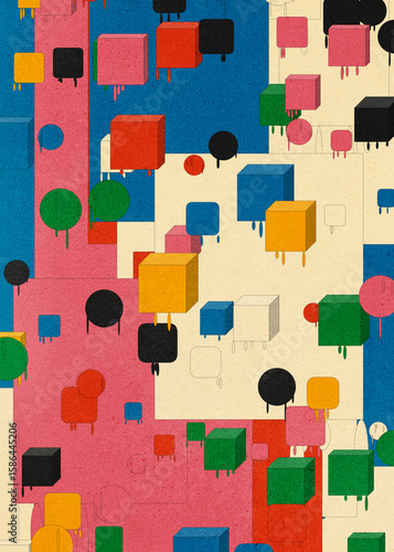 Generative Art: Color-Block Dripscape