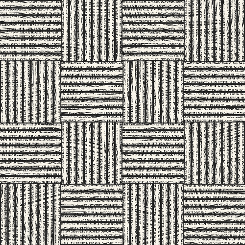 Monochrome Grain Mottled Checked Pattern