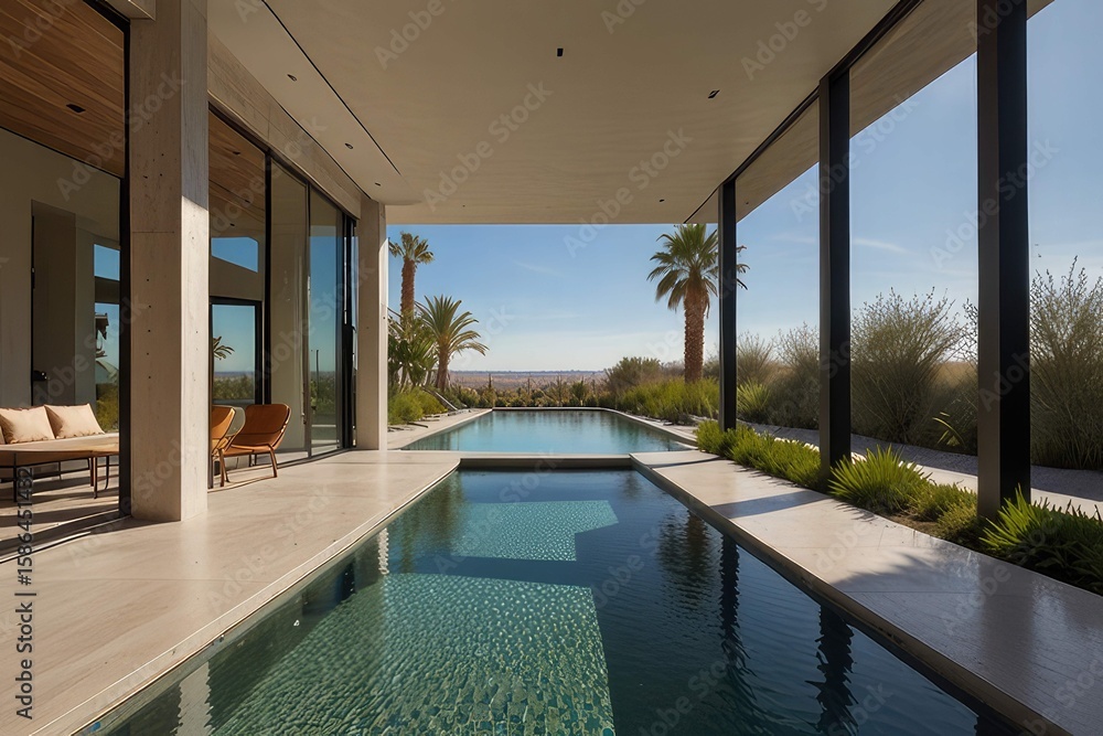Fototapeta premium “Dream Home Vibes: Minimalist Luxury with a View”