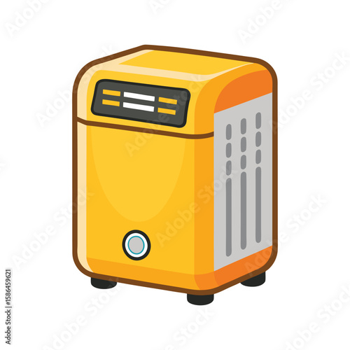 Vector Illustration of a Dehumidifier Home Appliance Isolated on a White Background

