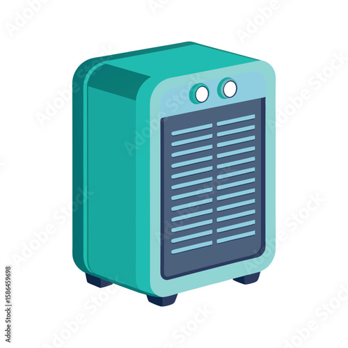 Vector Illustration of a Dehumidifier Home Appliance Isolated on a White Background
