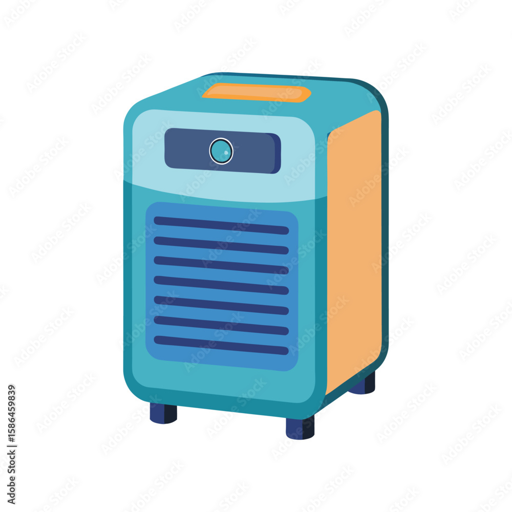 Fototapeta premium Vector Illustration of a Dehumidifier Home Appliance Isolated on a White Background 