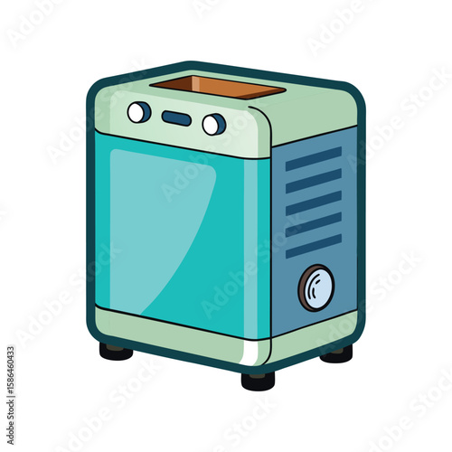 Vector Illustration of a Dehumidifier Home Appliance Isolated on a White Background
