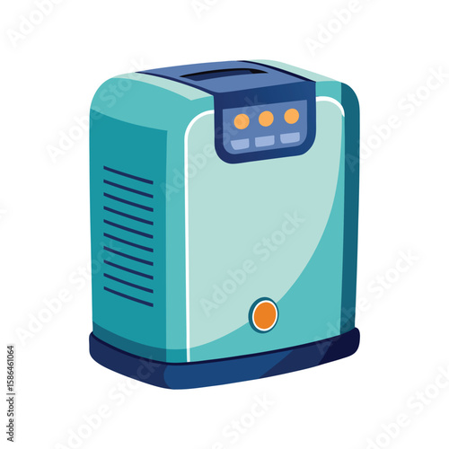 Vector Illustration of a Dehumidifier Home Appliance Isolated on a White Background
