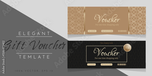 Elegant style voucher template