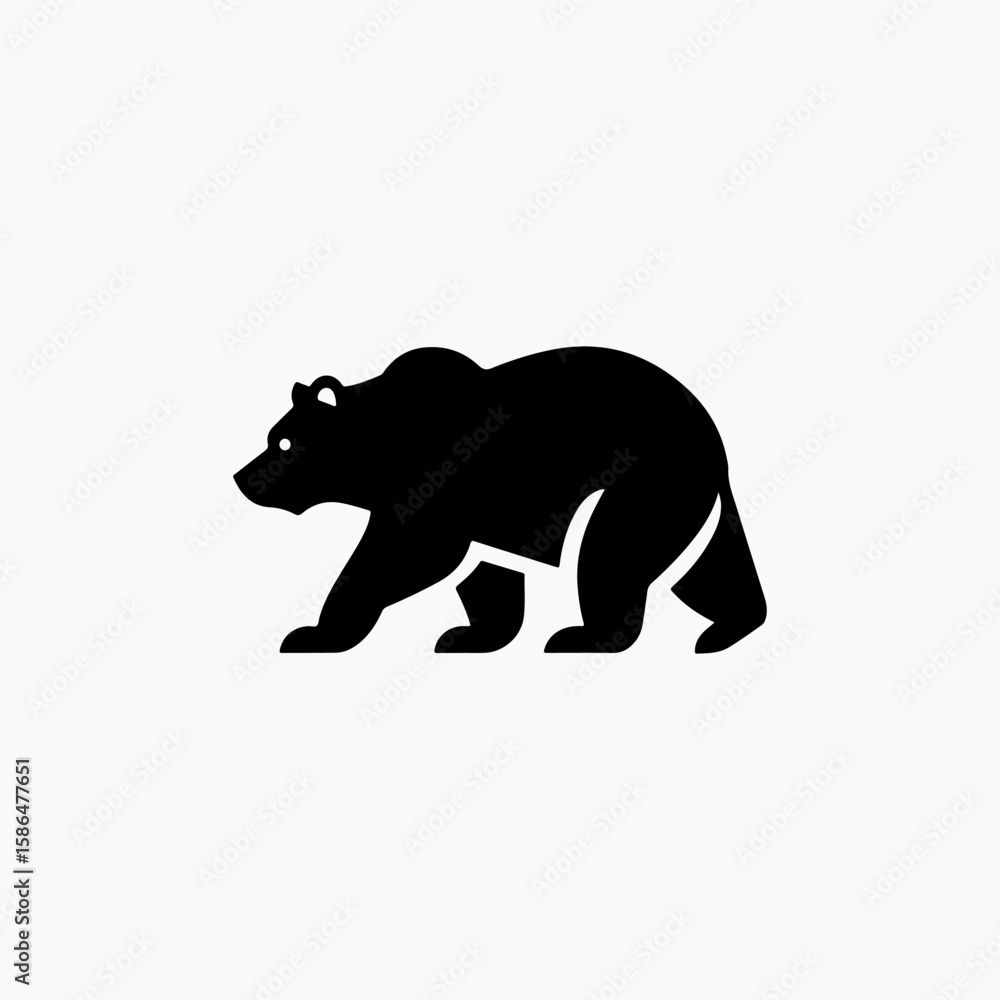 Fototapeta premium animal themes bear graphic black design icon