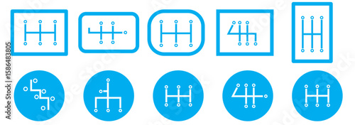 Gear box icon vector illustration isolated
