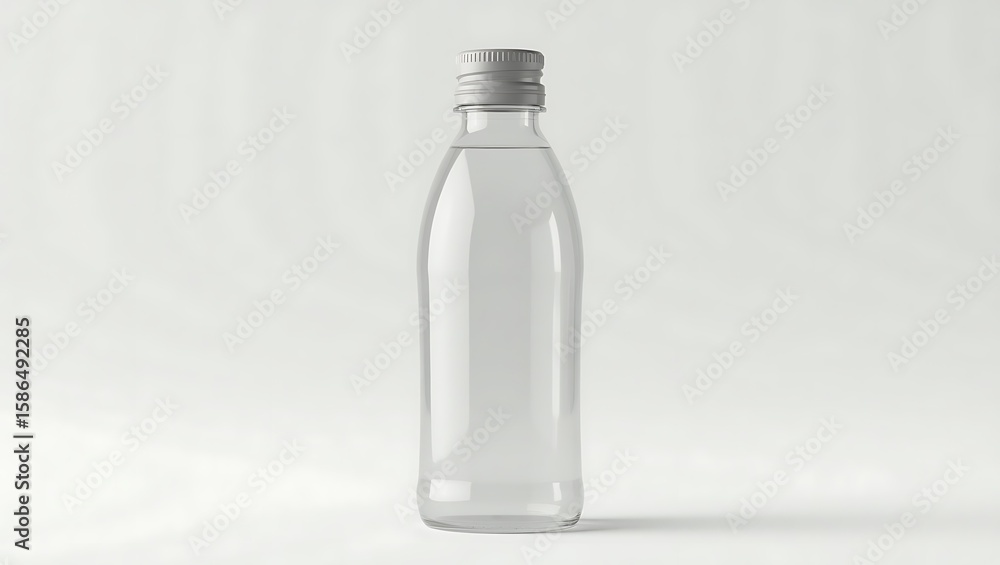 Clear plastic Bottle Mockup with Cap Clear plastic Bottle Mockup with Cap
