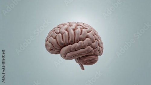 3d rendered illustration of human brain Side View Images HD