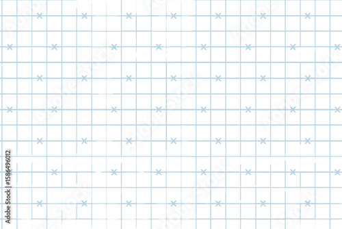 Seamless Grid Pattern with Crosses – Square Graph Paper Sheet Texture for Technology, Architectural Drafting, Engineering, Blueprint, Drawing, Backgrounds, Digital Design Projects