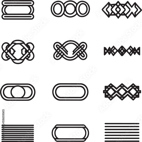 Stackable Rings Ultra Minimalist 2D Line Design