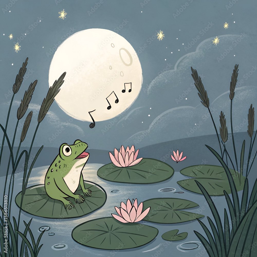 Obraz premium frog on the pond