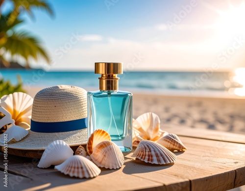 Summer perfume on beach