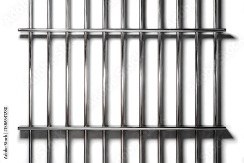 prison bars isolated on white