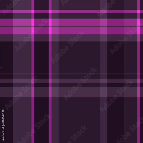 Printing check pattern textile, micro seamless tartan texture. Abstract vector fabric background plaid in dark and magenta colors.
