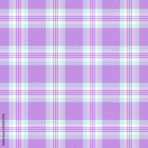 Pastel plaid pattern in lavender and light blue. Versatile for backgrounds, textiles, fashion, crafts, and digital design projects. Evokes softness and calm.
