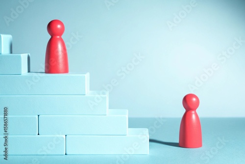 Symbolic Image Showing Inequality and Unequal Opportunities in Society or Workplace