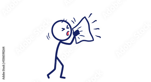 Stick figure sneezing allergy season cold flu symptom health illustration vector art cartoon isolated image on transparent background