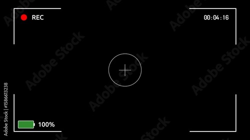 Wallpaper Mural Animación del botón de grabación de la pantalla de la cámara, tiempo de grabación, clave de croma Torontodigital.ca