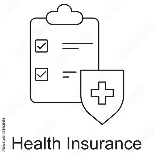 Health Insurance icon, Protect Your Future Choose the Right Health Insurance Plan, Comprehensive Coverage, Peace of Mind Your Health, Insured, vector