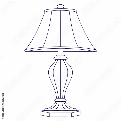 Elegant table lamp vector illustration for home decor and lighting solutions